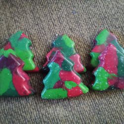 6pc Christmas Tree Crayons