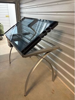 Drafting table with light