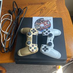 PS4 Slim 1tb Two Controllers & One Piece