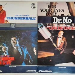 James Bond 007 LaserDisc Lot of 5 Connery & Moore