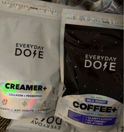 Everyday Dose Creamer+ and Coffee