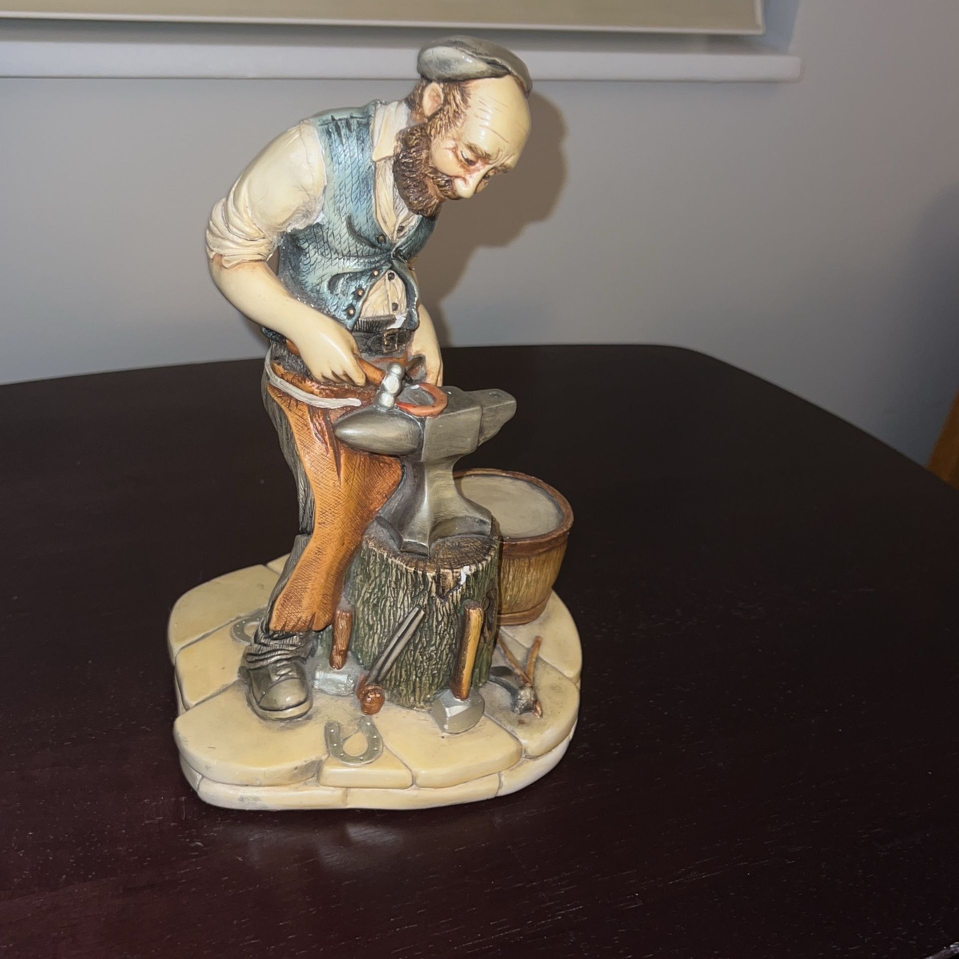 Vintage Naturecraft England Stoneware “Blacksmith” Figurine