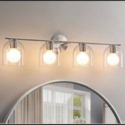 new Other WOSHITU 32.3” Modern Bathroom Over Mirror Vanity Lights, Brushed Nickel