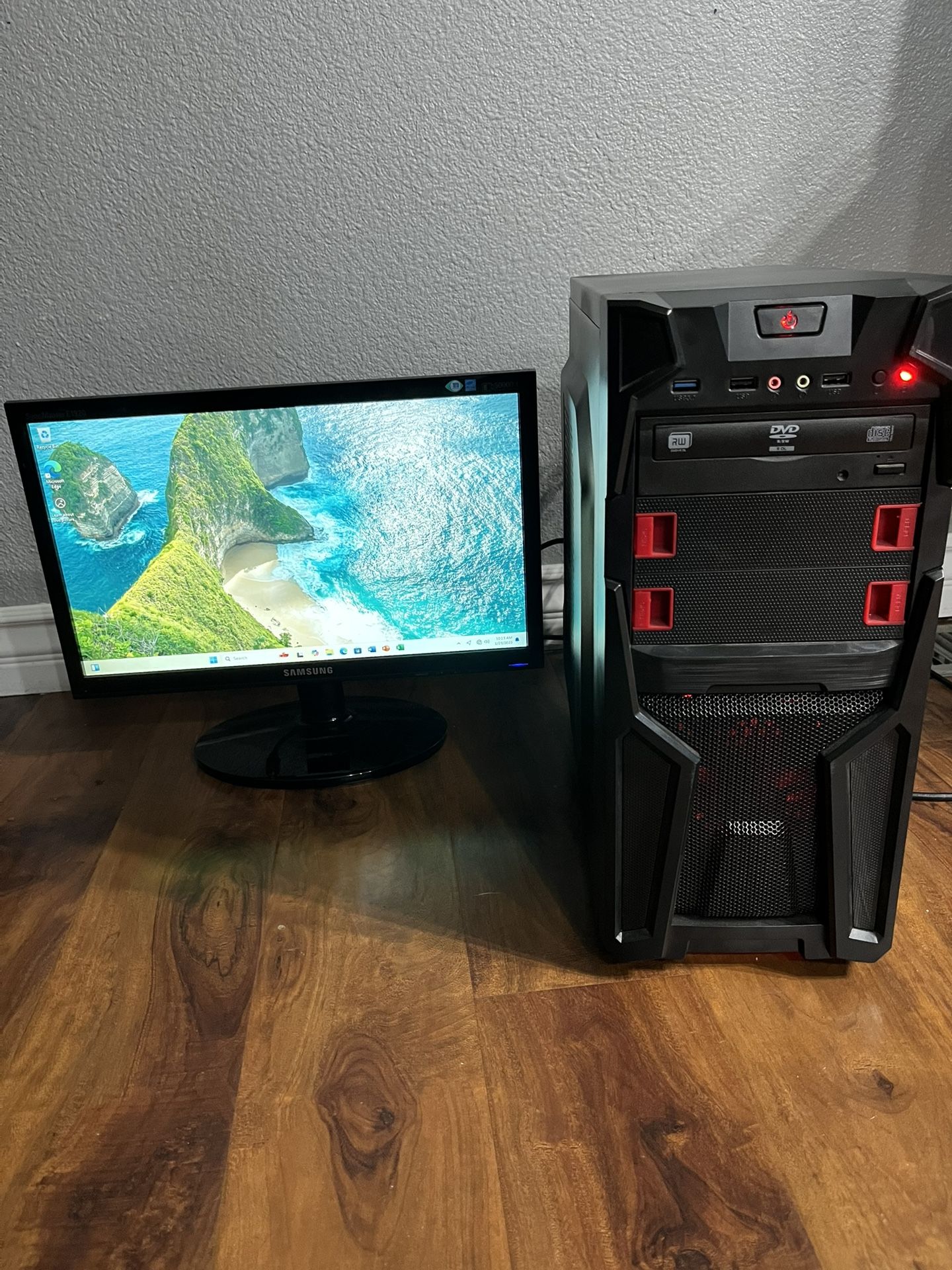 Red Computer Leds Black I5 Computer Red LEDs With Monitor for Sale in San Bernardino, CA ...