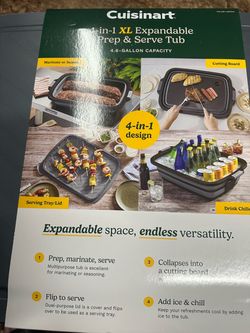Brand New 4-In-1 XL Expandable Prep & Serve Tub