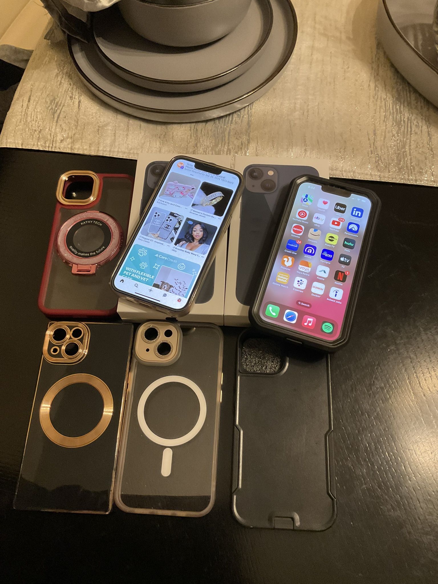 2 T-Mobile iPhone 13 128gb And Apple Watch Serie 7 45mm For $1100 Obo