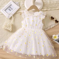White Daisy Dress 4T