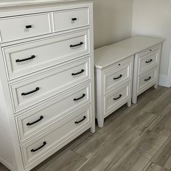 White Bedroom Drawers Set