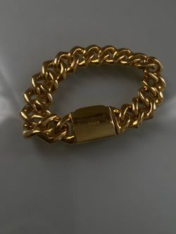 TRADE/OFFERS Sterling silver Gold Iced Out moissanite Cuban Link Bracelet