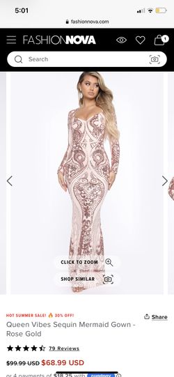 Rose Gold Fashion Nova Dress