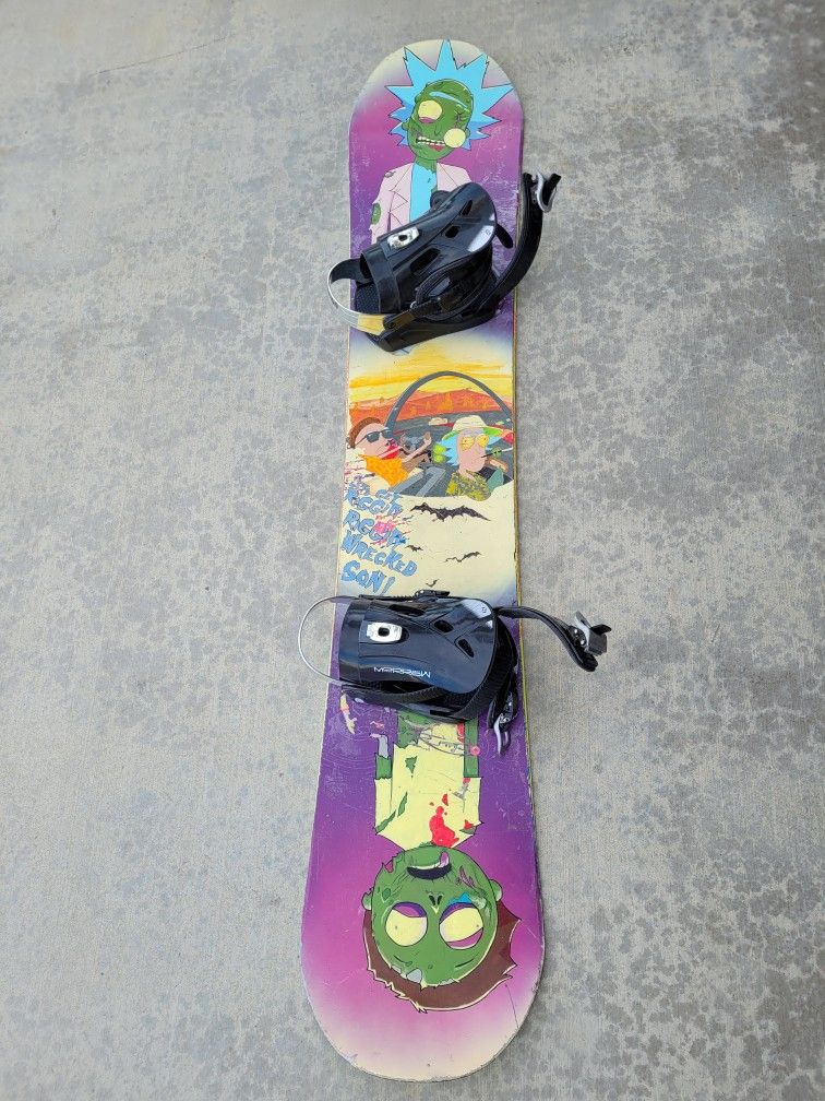 Custom Painted Rick And Morty Snowboard