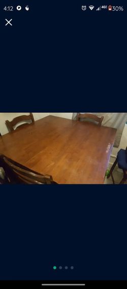 Wood Dinner Table Extendable 