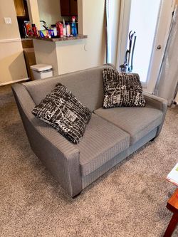 Black/White Tweed Loveseat/Couch