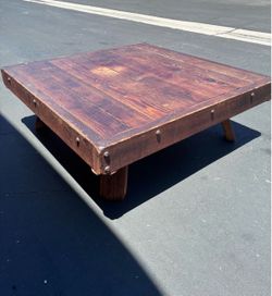 Rustic Reclaimed Wood Low Coffee Table