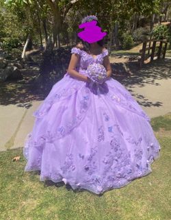 Quinceañera Lavender Corset Dress Size 8