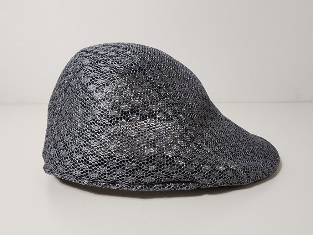 Breathable Mesh Hat Casual Beret Cap, Cabbie Hat, Dark Gray, One Size