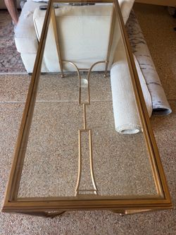 Antique Brass Foyer Table