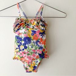 Janie and Jack floral swimsuit kids size 8