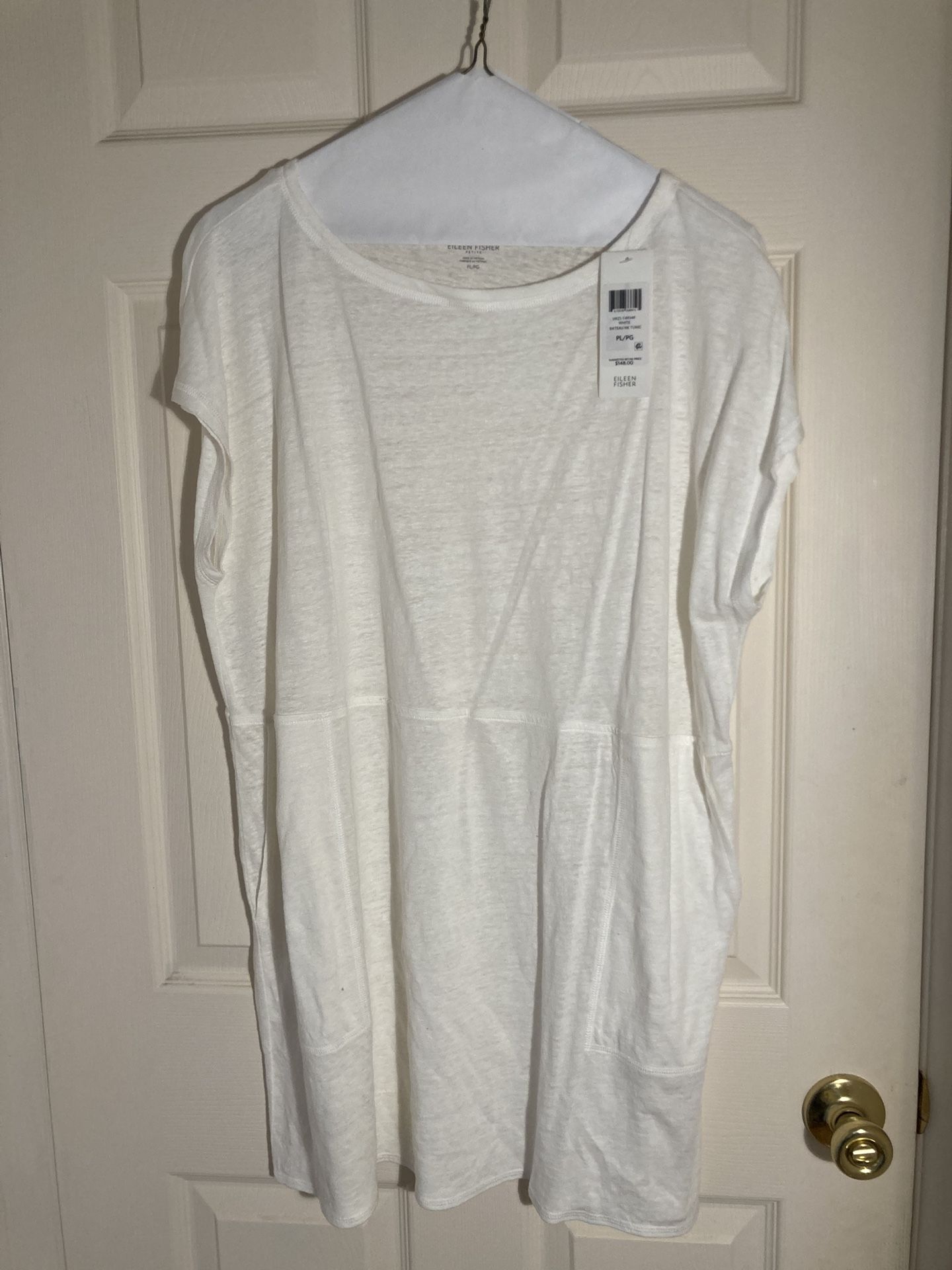 Eileen Fisher Women's Tunic Organic Linen Top Size XL