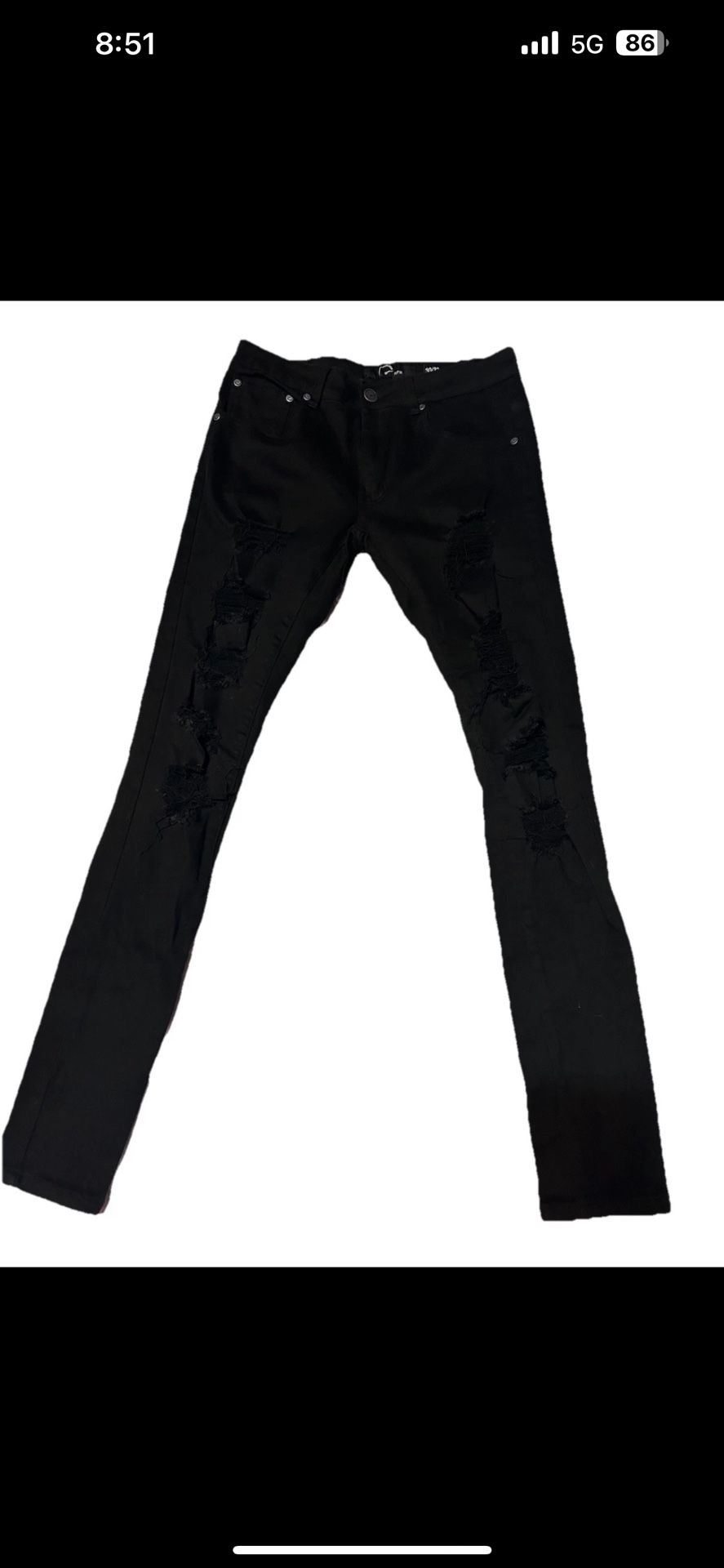 Rpm Ripped Black Skinny Jeans