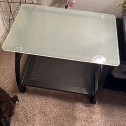 Glass Top Side Table