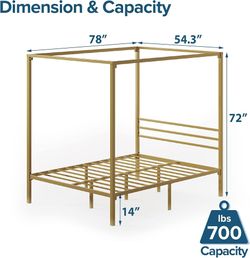 Queen size gold canopy