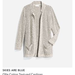 StitchFix Skies Are Blue Cardigan Cream And Black