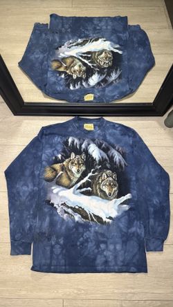 Vintage 1999 The Mountain Snowing Wolves Long Sleeve Shirt