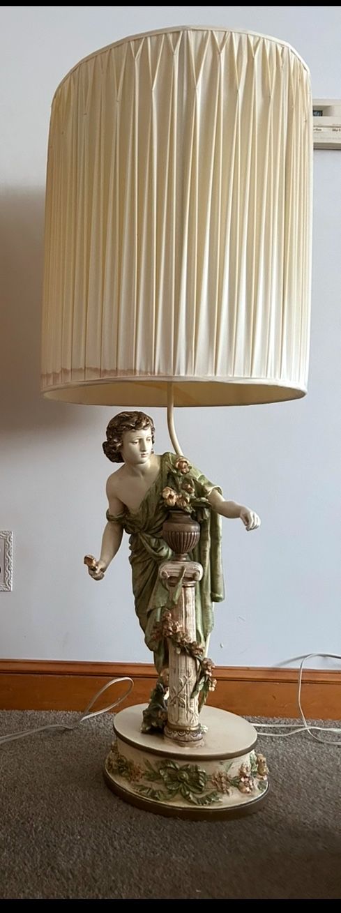 Vintage European Statue Lamps
