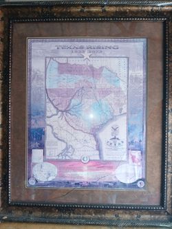 Texas Rising 1833–1873 Framed Historical Map Print