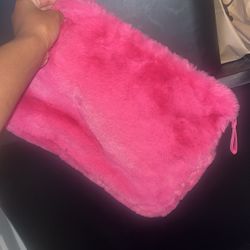 Pink Furry Clutch 