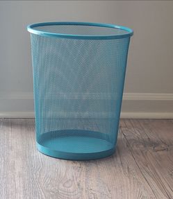 TURQUOISE Large Sturdy Metal Trash Can Good Quality