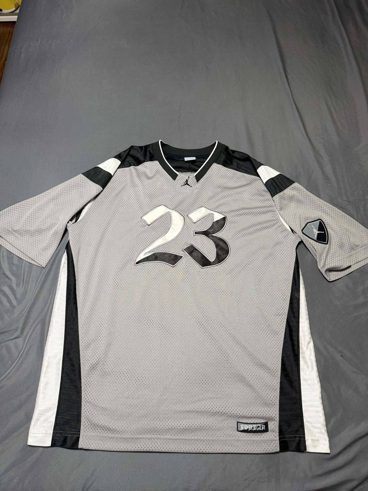 Size XL Y2K Nike Air Jordan Basketball Jersey gray Baggy Rare