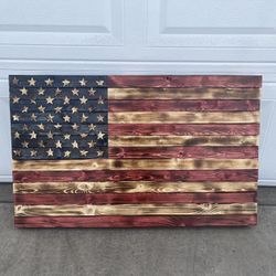 36”x22” Custom Wooden American Flag