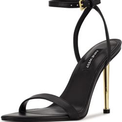 Nine West Women's Reina3 Heeled Sandal, Black, 8.5