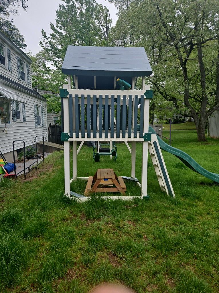 Swing Set With Slide And Sand Box/ Price Is Negotiable