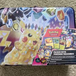 Pokemon Cards Pikachu Surging Sparks Stellar Crown 2024 Collector Chest Tin New SEALED