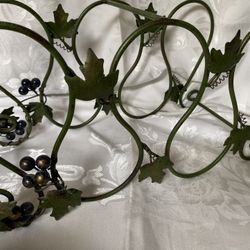 Super Cute Metal Green Wine Rack $10