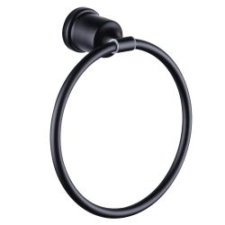 Bath Towel Ring Black Bathroom Accessories Black Hand Towel Ring Holder for Bathroom, Stainless Steel