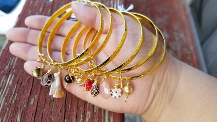 Yellow gold Bangles made by lenas creations