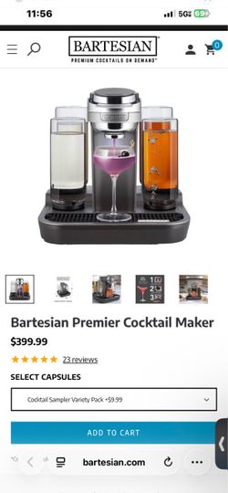 Bartesian Premier Cocktail Maker W bar cart