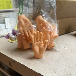 Finger hands finger puppets set of 10 miniature hands silicone
