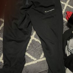 Men’s Champion Sweatpants, Black Size Large