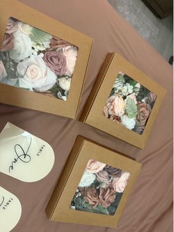 Wedding items blush and beige colors decorations