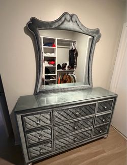 Grey 9 Drawer Dresser
