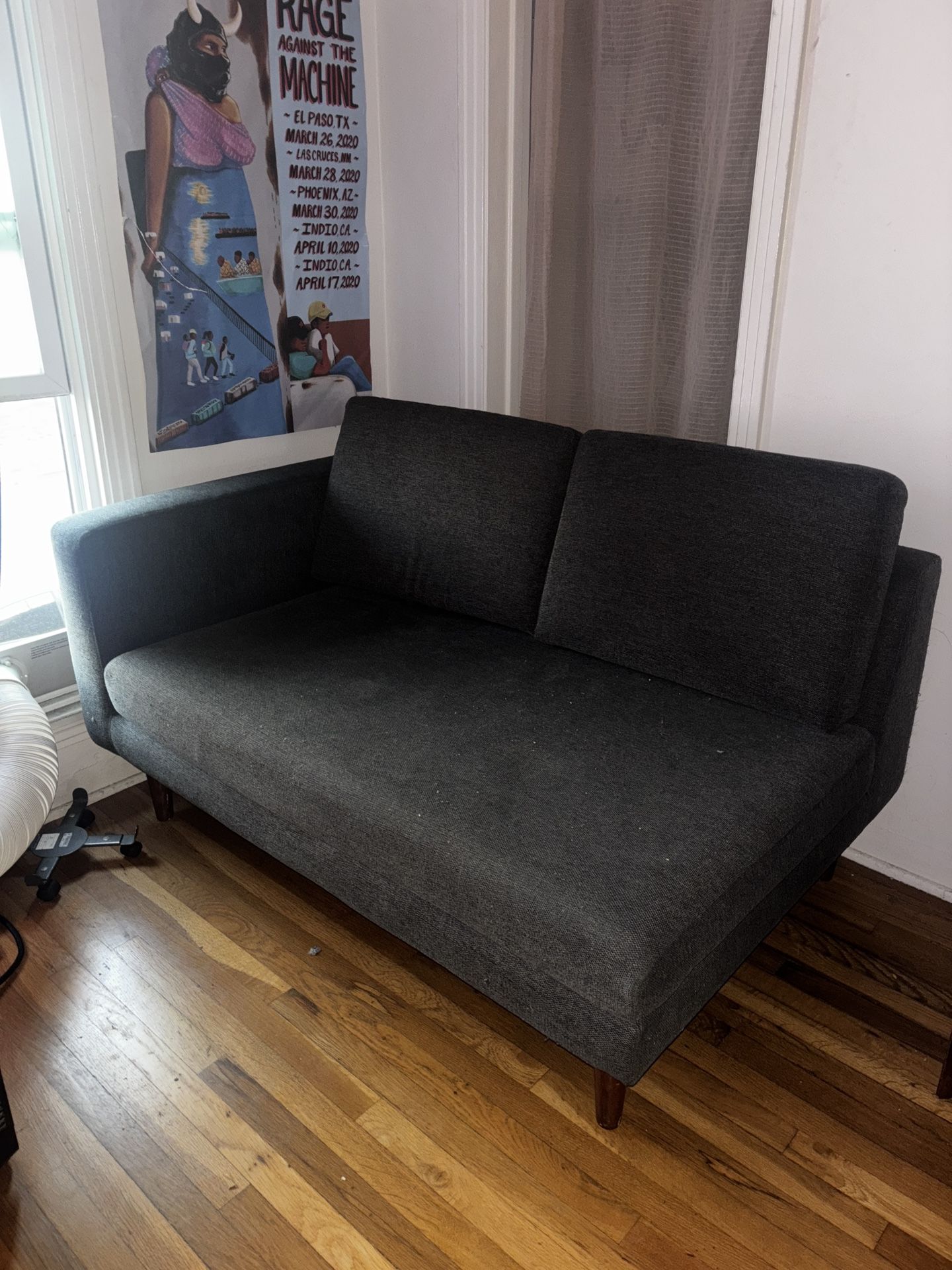 dark grey loveseat