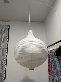 RISBYN / HAVSDJUP Pendant lamp, onion shape/white, 22 1/2 "