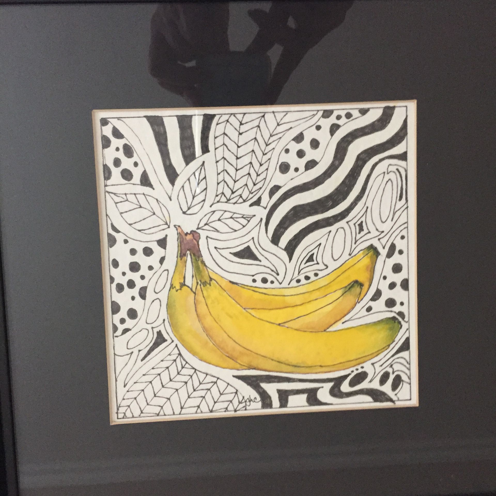 Gail Cunningham Art - mixed media Bananas, Tomatoes, and Peaches