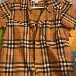 Burberry Plaid Boy Dress Shirt