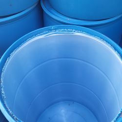 Plastic 55 gallon barrels 